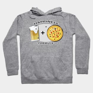 Happiness Formula - Pizza & Beer - Funny Hoodie